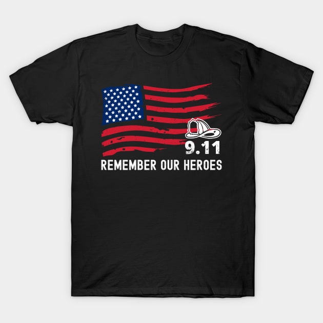 9/11 20th Anniversary Tribute to our Firefighter Heroes T-Shirt by apparel.tolove@gmail.com